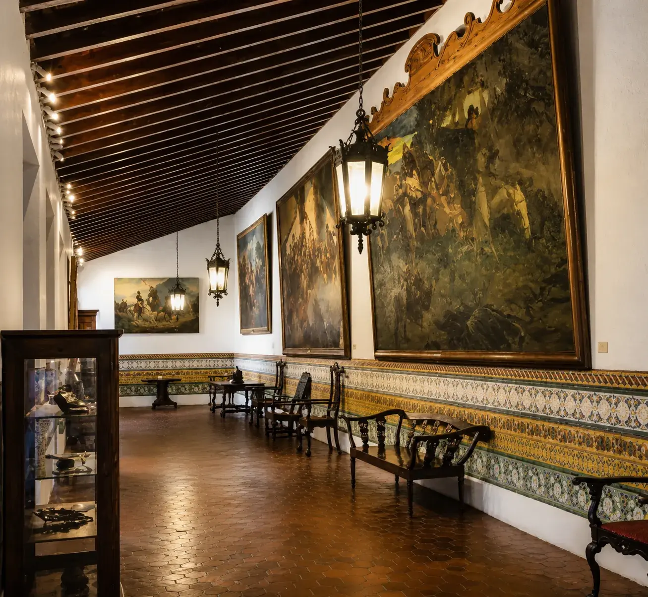 Sala de una casa museo colonial en el casco historico de Ciudad Bolivar